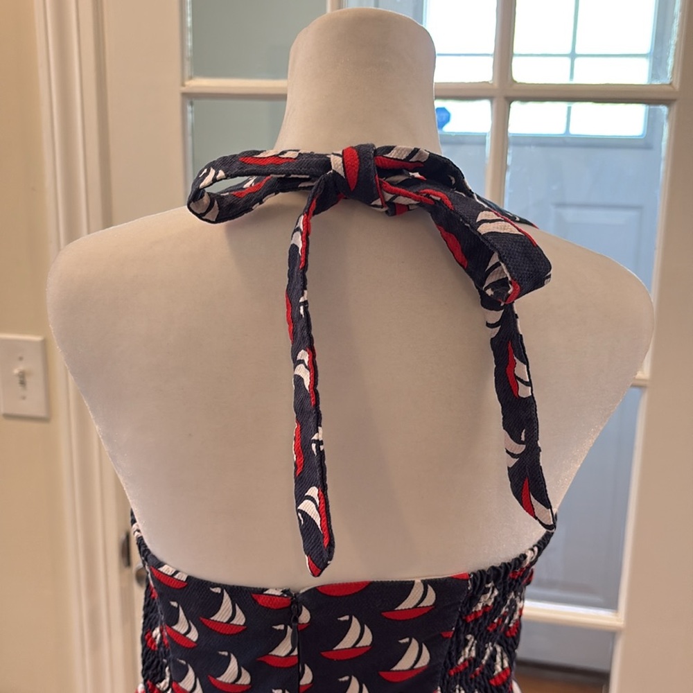 Anthropologie Postmark Windward Halter Dress w/ Nautical Theme. Size 4. - Picture 7 of 13